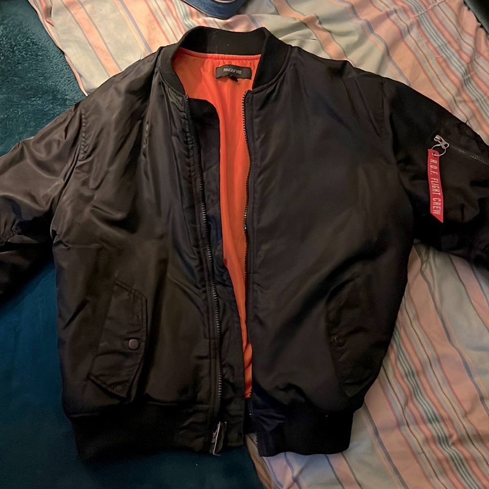 Black ROF Bomber Jacket